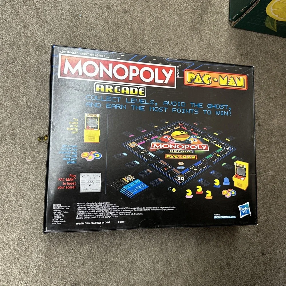 Monopoly Arcade Pac-Man Game Board Game For Kids Ages 8 And Up Includes‎